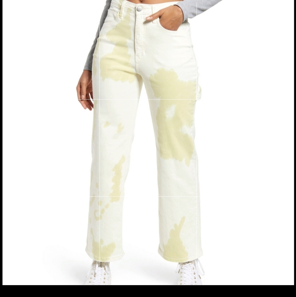 BP. Womens Carpenter Jeans In Green Tie Dye